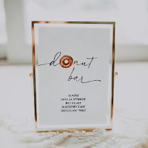 ARCHER Minimalistisch Donut Bar Sign