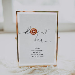 ARCHER Minimalistisch Donut Bar Sign Poster