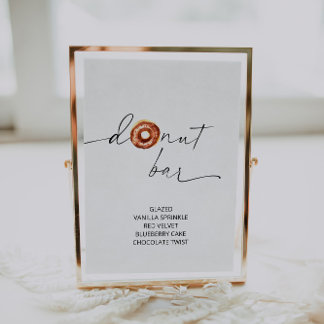 ARCHER Minimalistisch Donut Bar Sign Poster