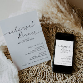 ARCHER Minimalistische Probe Abendessen Einladung