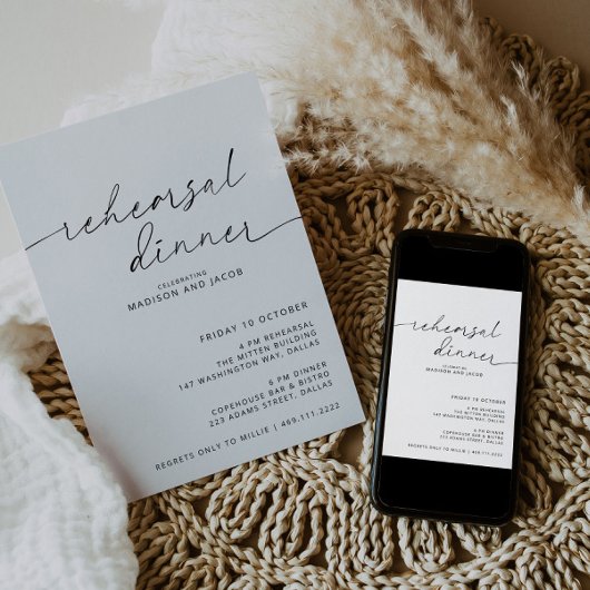 ARCHER Minimalistische Probe Abendessen Einladung