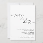 ARCHER Minimalistische Save the Date Einladung (Vorderseite)