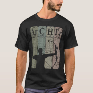 Archer Periodensystem Elemente Bogenschießen Bogen T-Shirt