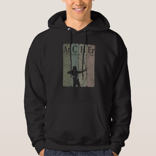 Archer Periodic Table Elements Bow Hunting Archery Hoodie (Vorderseite)