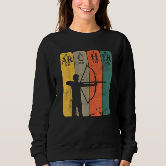 Archer Periodic Table Elements Bow Hunting Archery Sweatshirt (Vorderseite)