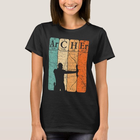 Archer Periodic Table Elements Bow Hunting Archery T-Shirt (Vorderseite)