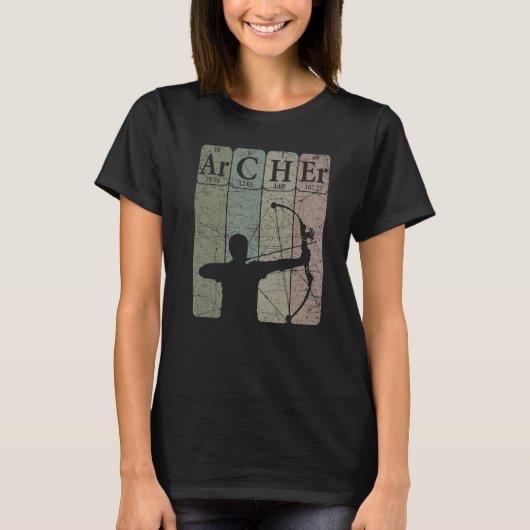 Archer Periodic Table Elements Bow Hunting Archery T-Shirt (Vorderseite)