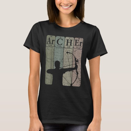 Archer Periodic Table Elements Bow Hunting Archery T-Shirt (Vorderseite)