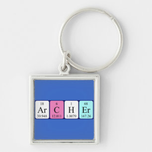 Archer periodic table name keyring schlüsselanhänger