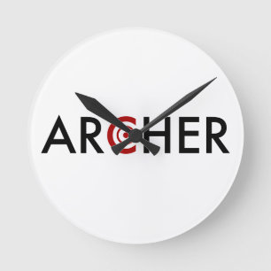 Archer Runde Wanduhr