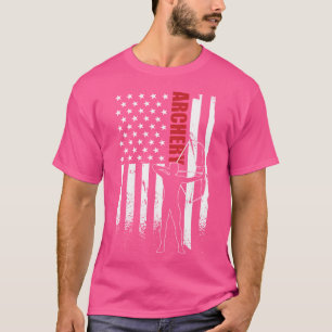 Archer Usa Flag Bekleidung American Flag Archery T-Shirt