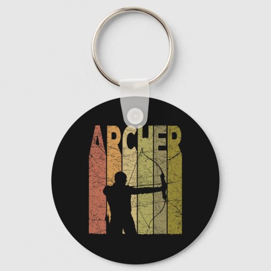 Archer Vintag Bow Jagd Retro Bogenschießen Bowhunt Schlüsselanhänger (Vorderseite)