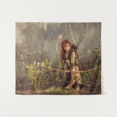 Archer Woman Fantasy Romance Fiction Wandteppich (Vorderseite (Horizontal))