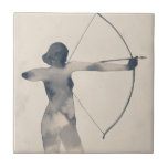Archeress Watercolor-Silhouette Fliese<br><div class="desc">Archeress I von Grace Popp. | 138501D</div>
