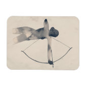 Archeress Watercolor-Silhouette Magnet (Horizontal)