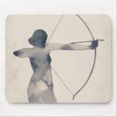 Archeress Watercolor-Silhouette Mousepad (Vorne)