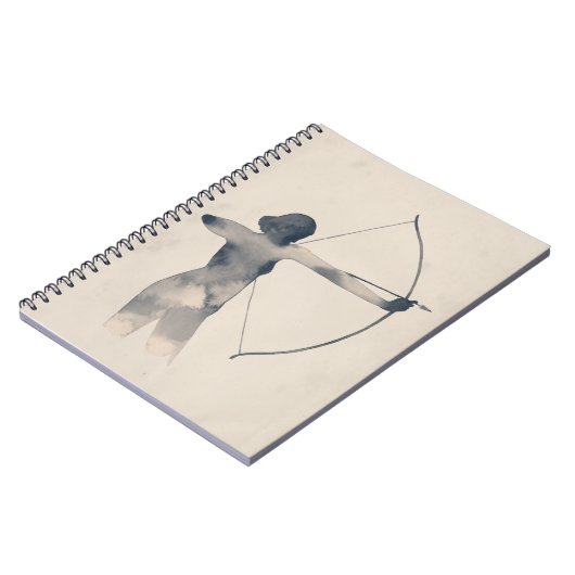 Archeress Watercolor-Silhouette Notizblock (Linke Seite)