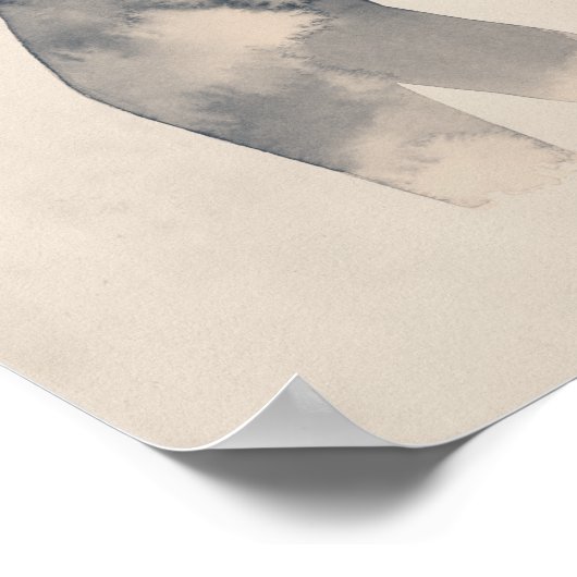 Archeress Watercolor-Silhouette Poster (Ecke)