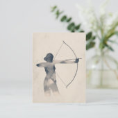 Archeress Watercolor-Silhouette Postkarte (Stehend Vorderseite)