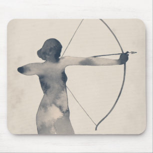 Archeresswatercolor-Silhouette Mousepad