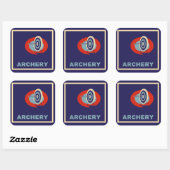 ARCHERIE QUADRATISCHER AUFKLEBER (Blatt)
