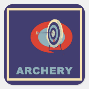 ARCHERIE QUADRATISCHER AUFKLEBER