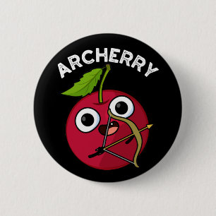Archerry Funny frucht Archery Pun Dark BG Button