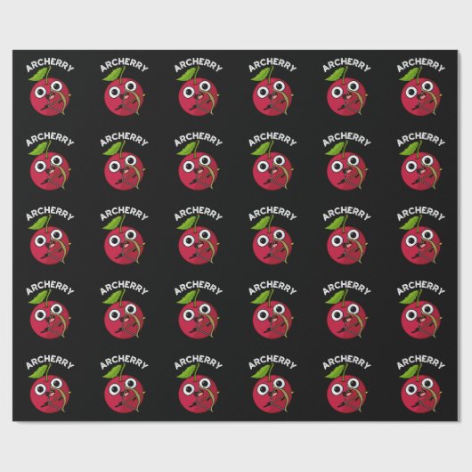Archerry Funny frucht Archery Pun Dark BG Geschenkpapier (Flach)