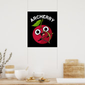 Archerry Funny frucht Archery Pun Dark BG Poster (Küche)