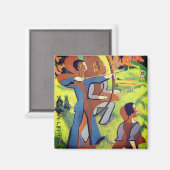 Archers (1935-1937) von Ernst Ludwig Kirchner Magn Magnet (Vorderseite/Rückseite)