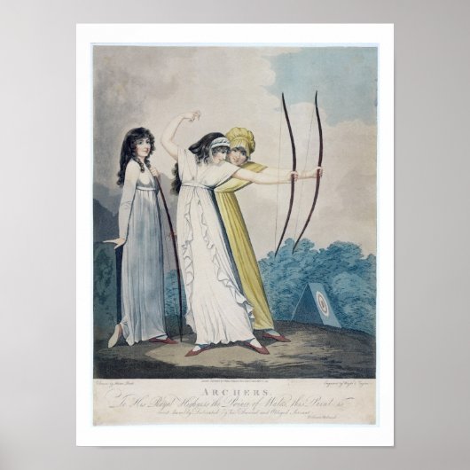 Archers, graviert von J.H. Wright (fl.1795-1838) u Poster (Vorne)