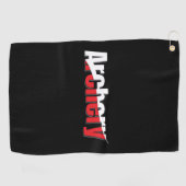 Archery Abstrakt Swish - Graphic Two-Tone Art Golfhandtuch (Horizontal)