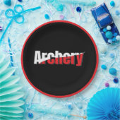 Archery Abstrakt Swish - Graphic Two-Tone Art Pappteller (Party)