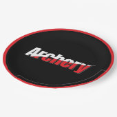 Archery Abstrakt Swish - Graphic Two-Tone Art Pappteller (Schrägansicht)