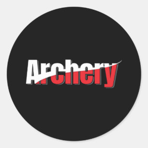 Archery Abstrakt Swish - Graphic Two-Tone Art Runder Aufkleber
