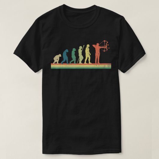 Archery Archer Evolution Retro-Geschenk T-Shirt (Design vorne)