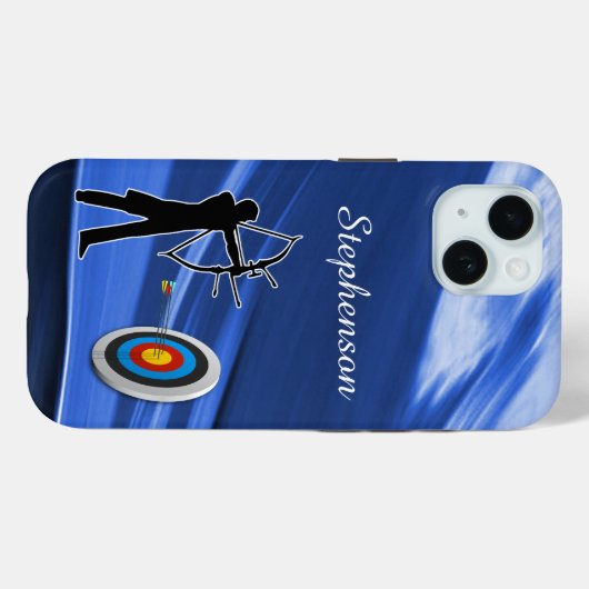 Archery - Archer Silhouette and target Personalize Case-Mate iPhone Hülle (Rückseite (Horizontal))