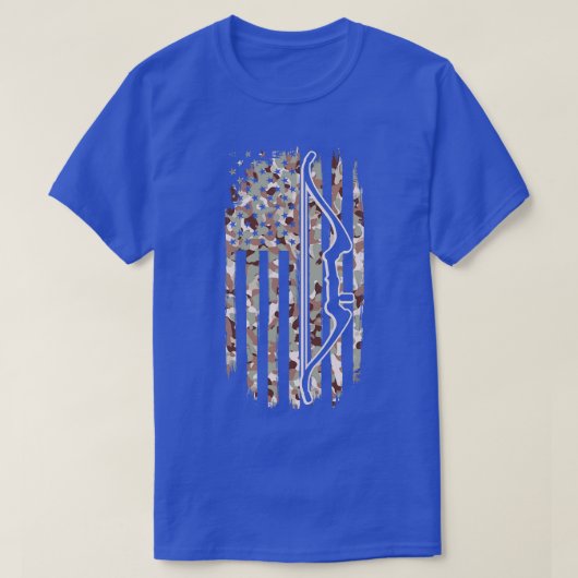Archery Archer USA Flag 1 T-Shirt (Design vorne)