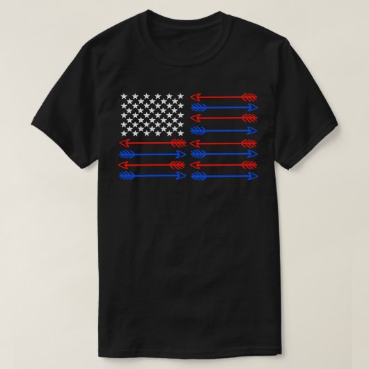 Archery Archer USA Flag T-Shirt (Design vorne)