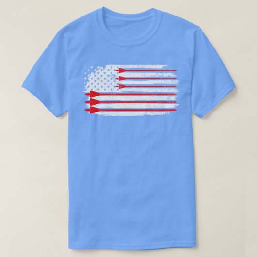 Archery Arrow American Flag T-Shirt (Design vorne)