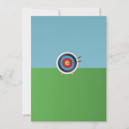 Archery Birthday Einladung Bow Pfeile Ziel (Rückseite)