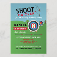 Archery Birthday Einladung Bow Pfeile Ziel