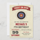 Archery Birthday Party Einladung (Vorderseite)