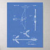 Archery Bow 1929 Patent Art Blueprint Poster (Vorne)