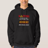 Archery Bow and Arrow Joke Graphic Hoodie (Vorderseite)