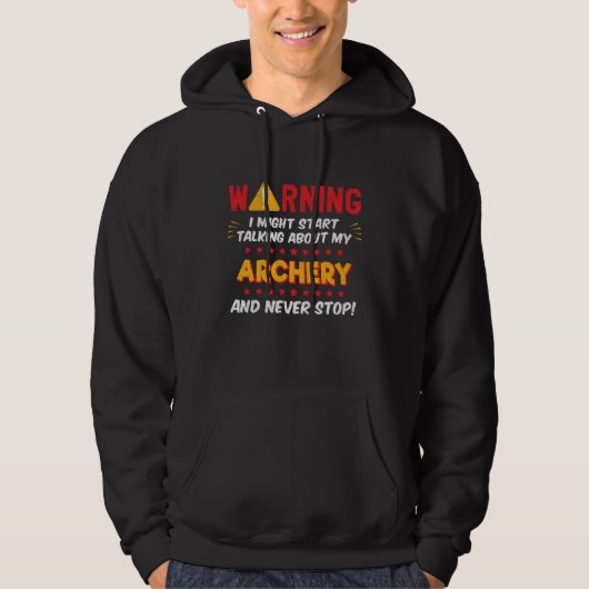 Archery Bow and Arrow Joke Graphic Hoodie (Vorderseite)