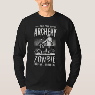 Archery Bow Archer Zombie Vintage Compound Bow Sie T-Shirt