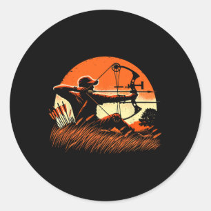 Archery Bow Hunter Deer Mule Elk Bow Jagd Runder Aufkleber