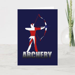 Archery British flagge Archer UK GB Karte