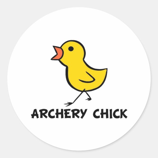 Archery Chick Sticker (Vorderseite)